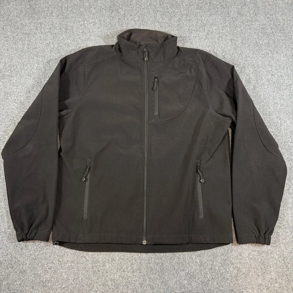 Black Diamond Jacket Mens Medium Black Soft Shell Full‎ Zip Fleece Lined Coat - Picture 2 of 12
